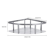 CHHD Mensola Doccia angolare, Vassoio Doccia in Acciaio Inox Piatto Doccia scavo a Parete Bagno Doccia cestello angolare Doccia Gel mensola portaoggetti Organizer per Cucina Bagno docci