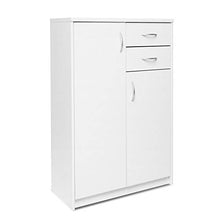 DEINE TANTE EMMA 002645 Kiel 3A - Comò con 2 ante e 2 cassetti, 74 x 111 x 35 cm, colore: Bianco