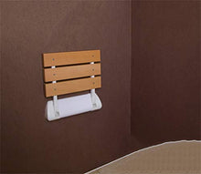Accessori da bagno - Bagno duraturo durevole di legno antiscivolo da bagno sedia a parete pieghevole Sgabello anziani / donne in gravidanza / Modifica disabili Scarpe Sgabello balneazione sicura sedia