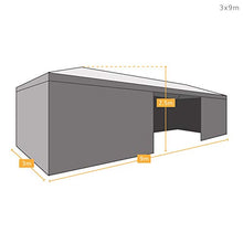 Tendone Gazebo da Festa con Pareti Laterali 3m x 9m. Tettoia Impermeabile 120g e Telaio in Acciaio con Rivestimento a Polvere