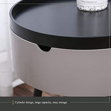 Comodino,Tavolino Laterale Tavolo Finale Moderno, Cabined Comodino Chic Assemblato Comodino Tavolino A Forma di Piuma con 1 Deposito per Soggiorno, Camera da Letto (Color : Gray)
