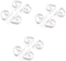 Kasahome 4 Ganci Fermatovaglia in Plastica Bianca Gancio Ferma Tovaglia Tavolo Vento Clip Interno Esterno