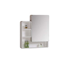 Solido Legno Bagno gabinetto Parete degli specchi Combinazione Irregolare Design HD Specchio Bagno Locker Mobili (Color : Left Mirror, Dimensione : 70cm)