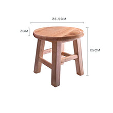 VICASKY Di Legno Sgabello Passo Piccolo Basso Piede Sgabello di bambù Rotondo Sgabello Rustico Mobili per La Casa per Il Bagno Doccia Bancone della Cucina (in Legno di Colore)