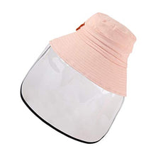 TOYANDONA Cappello a Visiera Integrale Visiera Trasparente Copricapo Protezione per Il Viso Protezione per Il Viso Anti Sputo Anti-Nebbia Visiera Cappello per Cucina Forniture Esterne Rosa