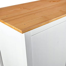 vidaXL Armadio a 3 Ante Hill Range Bianco 127x50x170 cm Legno di Pino