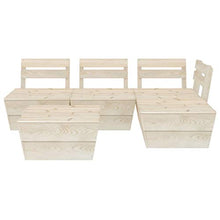 SKM Set Divani da Giardino su Pallet 5 pz in Legno Abete Impregnato (81kg)