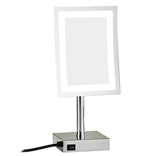HGXC Specchi per Il Trucco, vanità monofacciale con Illuminazione a LED Quadrata in Ottone con ingrandimento 3X con Interruttore