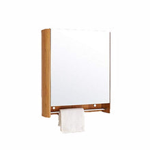 haozai Specchio da Bagno Specchio Arredobagno con Cornice (60 X 70 X13 Cm) pensile Bagno Sospeso,Specchio Contenitore Bagno,con Portasciugamani,Marrone 20