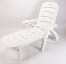 AMhuui Piegatura e Sdraio, Sundance Piscina Chaise Lounge in Bianco Classico Sedia da Spiaggia all'aperto Rattan Poltrona reclinabile per Outdoor, Campeggio, Patio, Prato