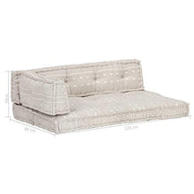 vidaXL - Cuscino per divano con pallet, marrone chiaro, tessuto patchwork