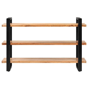 vidaXL Credenza con 3 Ripiani 120x40x75 cm in Legno Massello di Acacia
