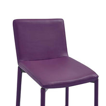 Tidyard Set 3 pz da Bar Desing Alto in Ecopelle Crema/Vino Rosso/Viola,Set Tavolo Rotondo/Quadrato e 2 Sedie da Bar Alti in Ecopelle,Set Tavolo e Sedie da Cucina Design in Ecopelle