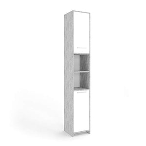 Vicco Mobiletto bagno Kiko Mobiletto alto Armadietto bagno Bianco/Cemento