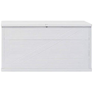 Lechnical Capannone Esterno in plastica per Giardino, Panca Contenitore da Giardino da 420 Litri Scatola portaoggetti Grande per Giardino Impermeabile e con Serratura, 120x56x63 cm (L x P x A)
