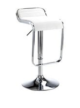 Wink design,Maine, Sgabello Bar, Finta Pelle, Bianco, 87 x 35 x 45 cm