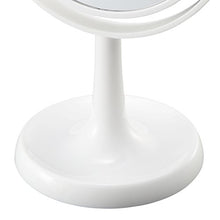 Mari Home - Vanità specchio di trucco, Ingrandimento 1X e 3X, Specchio cosmetico bianca, Specchio da tavolo con piedistallo bilaterale