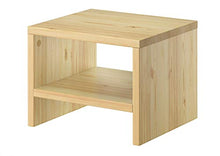 Erst-Holz Moderno Comodino in Pino massello con ripiano Inferiore 90.20-K5