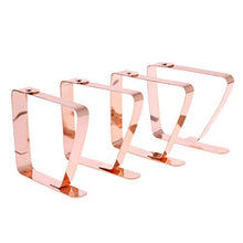 cdhgsh 4 Pezzi in Acciaio Inox tovaglia Copertura Clip Morsetto Supporto Fornitura per PIC-nic Partito tovaglia Clip Oro Rosa