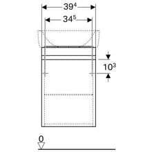 Geberit Renova Nr.1 Plan Lavamano lavabo Mobiletto Vanity 869048 394x586x295mm, Rovere Naturale Scuro - 869048000