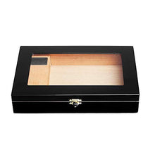 Minmin Cigar Box Small Mellow Legno di Cedro Idratante Box Piano vernice trasparente in vetro Tetto apribile Cigar Box, due stili, 240x185x50mm, 266x180x50mm accessori del sigaro