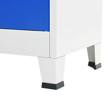 Tidyard Armadio per Ufficio in Metallo,Armadio Schedario- Disponibili in Diverse Misure 90x40x180 cm Grigio e Blu