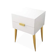 Comodino, Comodino Comodino con 2 Bagagli cassetto Singolo Comodino Gabinetto scandinavo Style Mobili Camera da Letto Pratico e Versatile (Color : White, Size : 40x41.5x59cm)