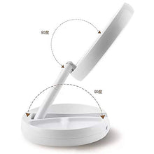 ZXFMT Specchio ingranditore Pieghevole a LED Illuminato a 360 Gradi Specchio ingranditore 10X con luci Specchio Pieghevole Illuminato a Specchio per Trucco cosmetico