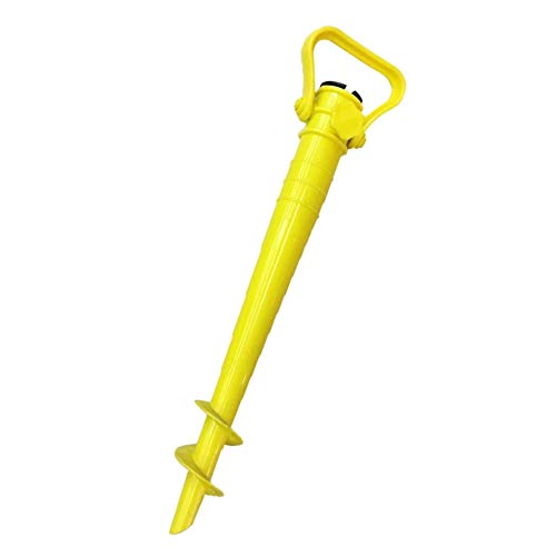 KANGIRU Supporto Universale Base Ombrellone con Terra di Ancoraggio per la Terra Ombrellone Polo o Beach, Giallo