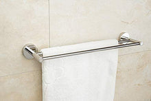 Kapitan Doppio 60 cm Asta Porta Asciugamano da Bagno in Acciaio Inox 18/10, con Adesivo da Parete per Il Montaggio 3M VHB, Acciaio Massiccio AISI 304 18/10, Lucido, Prodotto in UE