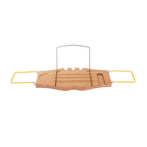 Vassoio Bagno Può Essere, Regolazione Retrattile Cremagliera In Acciaio Inox 75-92cm, Posizionabile Su Tavoletta Portatelefono E Bicchiere Vino Integrato Altri Accessori Cremagliera Portabottiglie