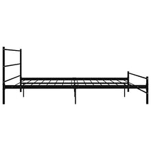 BIGTO - Struttura letto in metallo acciaio per camera da letto, 200 x 200 cm, colore: Nero