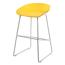 GYPPG Sedie Sgabello da Bar con Schienale, sedie per Bar, ristoranti, caffè, casa, Cucina, Sala da Pranzo, Sedile in plastica PP, Gambe in Metallo, Altezza Seduta 26/30 Pollici, Nero/b