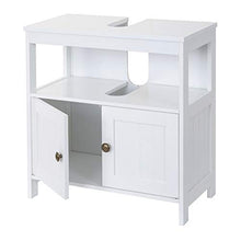 Mendler Arredo Bagno Mobile sottolavabo HWC-B63 MDF Verniciato 30x60x60cm Bianco