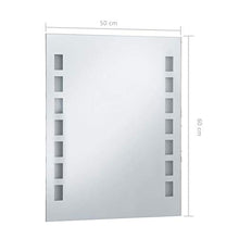 Tidyard Specchio da Parete Rettangolare a LED per Bagno 50x60 cm,Specchio a Muro Bagno,Specchio da Bagno,Specchio Bagno Parete,Specchio da Parete con Luce LED 50x60 cm