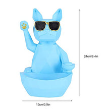Hancend Scatola portaoggetti Famiglia Cartoon Gatto Antiscivolo Telecomando Chiave Scatola portaoggetti Custodia Organizer Decorazione(Blu)