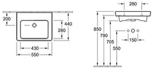 Emotion SUBWAY2-0-55CM000104DE - Lavabo con mobiletto, in legno, 55 x 45 x 44 cm, colore: Antracite
