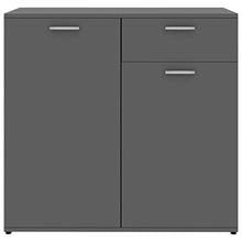 XHCP Credenza, Comodino, Comodino, cassettiera per la casa Soggiorno Camera da Letto Bianco Lucido 80x36x75 cm truciolare