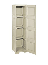 Tontarelli S.p.A. COLONNINA 4 MOD, 4 VANI AP,Ante Lisce Mobile Contenitore, Angora, 40x47x164 cm