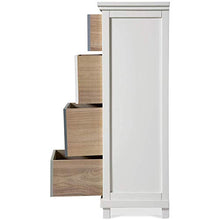 H-CAR Comodino Comodino in Legno massello Comodino con 4 cassetti Cassettiera Grande Contenitore per Soggiorno Camera da Letto Corridoio Bagno
