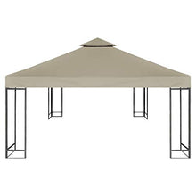 Festnight- Telo di Ricambio per Gazebo, Copertura Superiore per Gazebo a 2 Strati 310 g/m² 3x3m Talpa