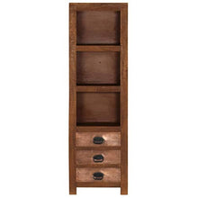 FAMIROSA Credenza con 3 Cassetti 40x30x130 cm Legno Massello di Mango