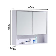 Bathroom mirror Armadio con Specchio per Bagno in Legno Massello, Armadio A Muro per Armadietto con Specchio, 60 Cm / 70 Cm