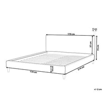 Beliani Fodera per Letto in Tessuto Grigio Chiaro Poliestere Lavabile 180 x 200 cm FITOU