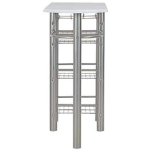 Set da Bar 3 Pezzi con Ripiani, Tavolo e 2 sedie per Case, Giardini, Bar, Pub o ristoranti Blackbarbar in Legno e Acciaio