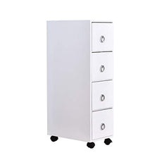 TXXM, cassettiera con cuciture e cassetti, in legno massello, per bagno, cucina, colore: bianco, dimensioni: 20 cm