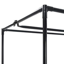 Tidyard Armadio con Cerniere,Guardaroba in tessuto2 pz Nero 75x50x160 cm