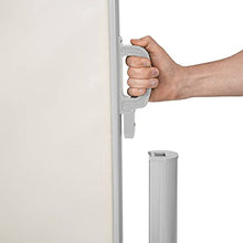 BOUDECH Tenda Laterale avvolgibile Parasole e frangivento 180x300cm con Struttura Inossidabile Interamente in Alluminio - Separè divisore frangivista da Giardino per Privacy e riservatezza. (Beige)