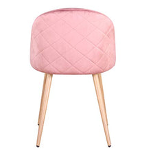 EGOONM Set di 2/4 Sedie da Pranzo in Velluto,Morbidi Cuscini in Velluto Seduta e Schienale con Gambe in Metallo Sedie da Cucina per Sala da Pranzo e Soggiorno (Rosa-4)
