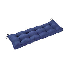 Cuscino da banco reclinabile per sedia pieghevole quadrato in cotone, cuscino per pausa pranzo o sedia a sdraio per mobili da giardino o patio interno blu navy